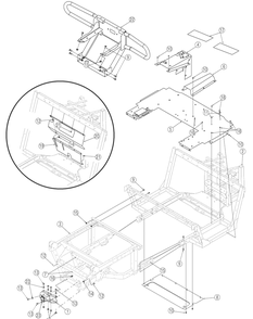 Frame And Bumper Diagram and Parts List for 467 4X4-1B017G-Before-37ACD710 Cub Cadet Lawn Tractor Accessories